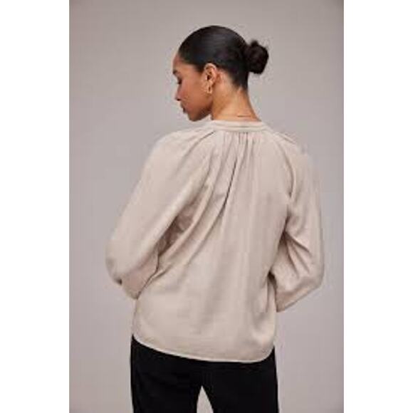 Bella Dahl Raglan Full Sleeve Button Down B4995-F16-303 Tan High Desert XS NEW - Picture 4 of 5